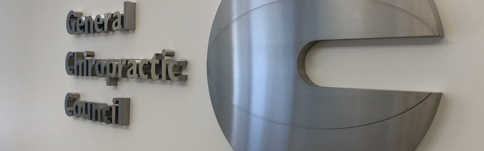 General Chiropractic Council logo sign